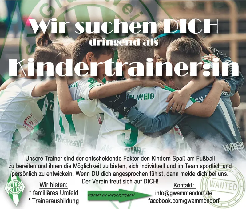 Kindertrainer:in gesucht!