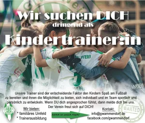 Kindertrainer:in gesucht!
